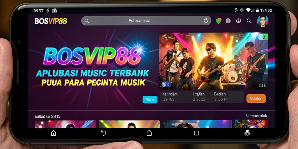 Screenshot gameplay <strong>BOSVIP88</strong> menampilkan antarmuka pengguna yang menarik dan fitur musik interaktif.