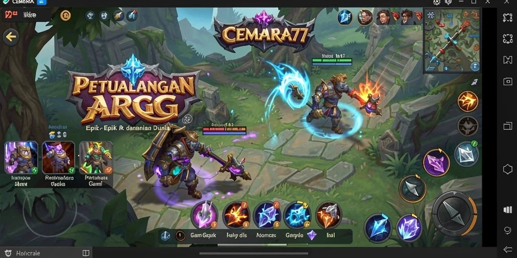 Tampilan aksi seru dalam gameplay CEMARA77 yang mengasyikkan.