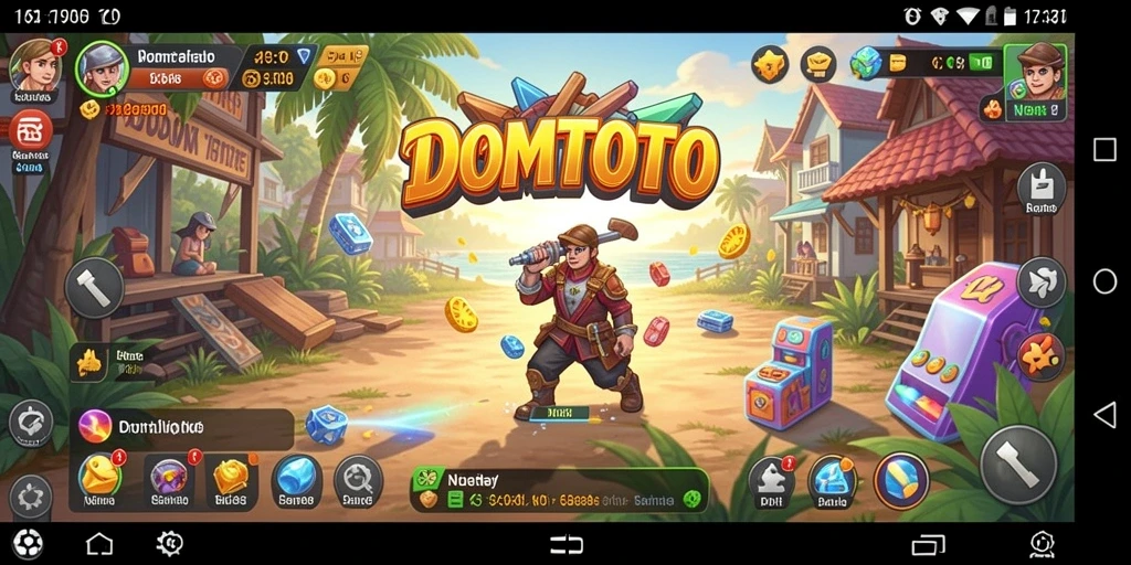 Tangkapan layar dari gameplay seru DOMTOTO yang penuh warna.