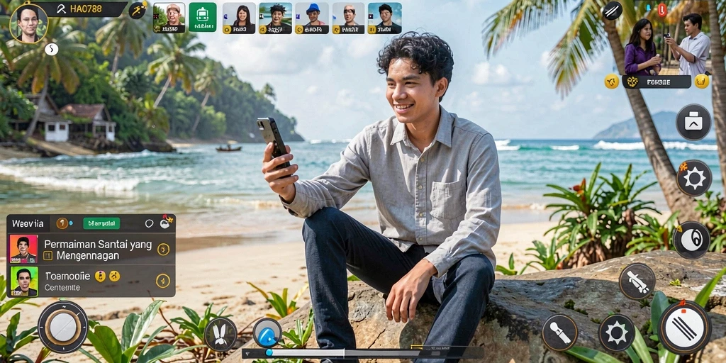 Screenshot gameplay HAO788 menampilkan suasana santai yang menyenangkan.