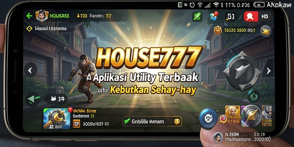 Tampilan utama HOUSE777 dengan fitur-fitur Utility yang lengkap.