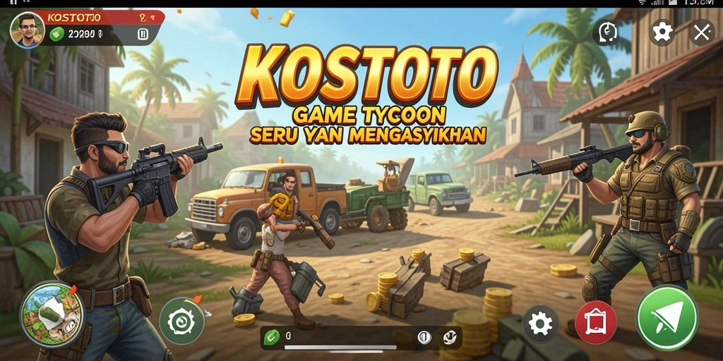 Gameplay KOSTOTO yang seru dan interaktif dalam dunia Tycoon.