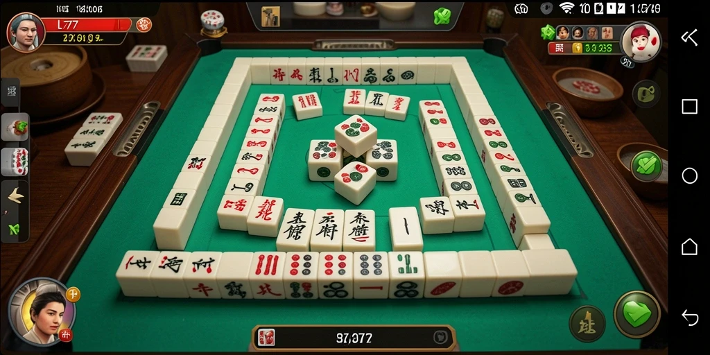 Tangkapan layar utama L777 menampilkan gameplay Mahjong yang menarik.