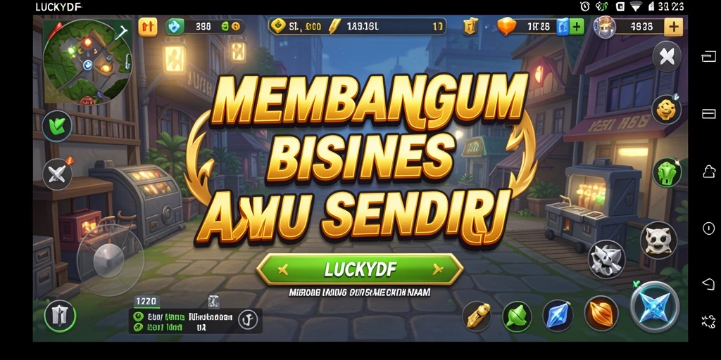 Tampilan gameplay dan pengalaman bisnis dalam LUCKYDF.