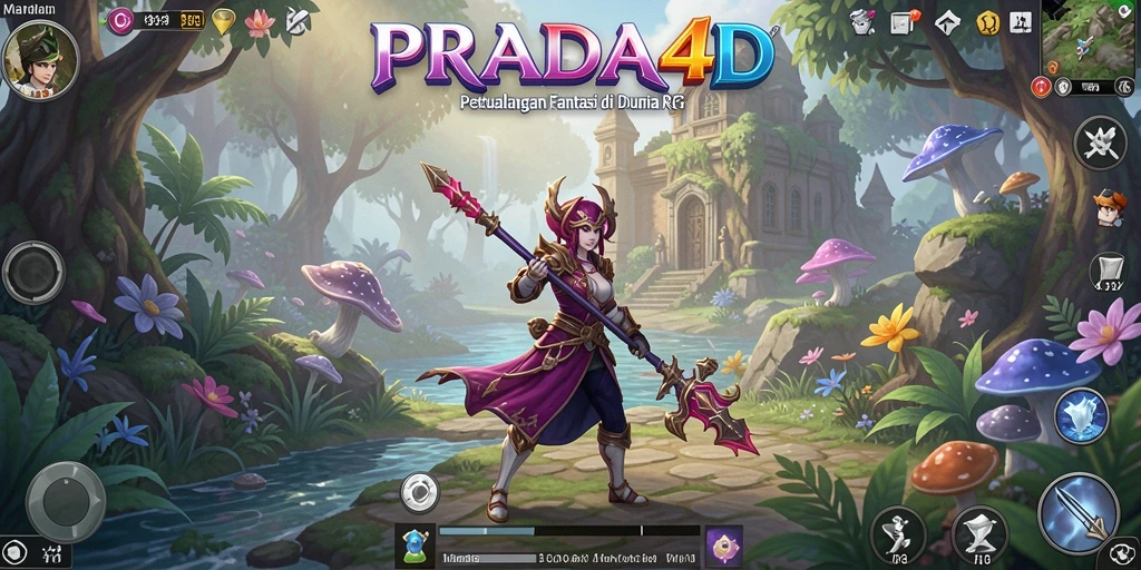 Screenshot gameplay PRADA4D menampilkan petualangan seru dalam dunia RPG.