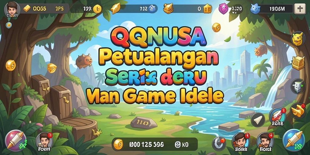 Tampilan gameplay QQNUSA yang menarik saat mengumpulkan sumber daya.
