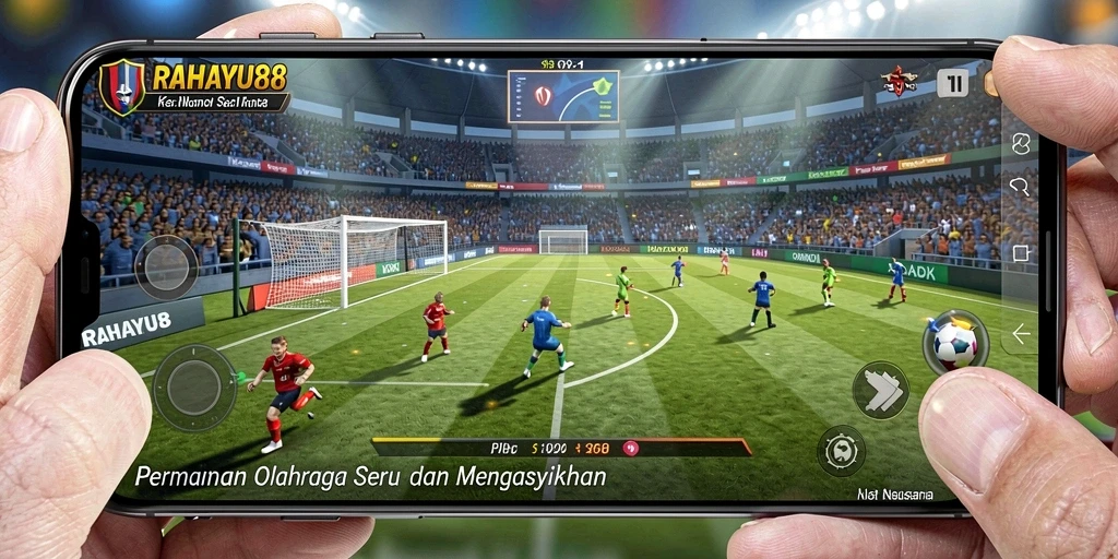 Screenshot gameplay RAHAYU88 menampilkan aksi pertandingan olahraga yang mendebarkan.