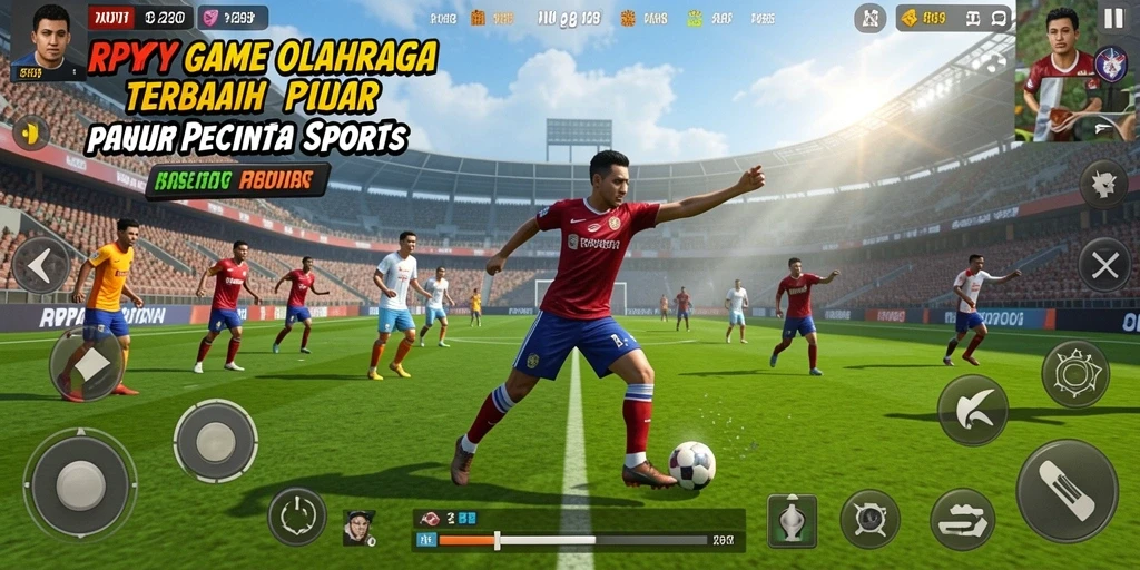 Tampilan grafik menakjubkan dari game olahraga RPYYY saat gameplay.