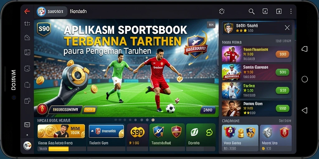 Tampilan utama S80 menampilkan berbagai opsi taruhan olahraga terkini.