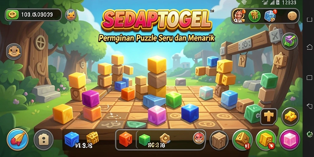 Gameplay seru SEDAPTOGEL dengan berbagai tantangan puzzle.