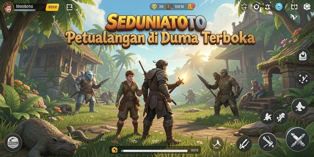 Tampilan gameplay SEDUNIATOTO yang memukau di dunia terbuka.