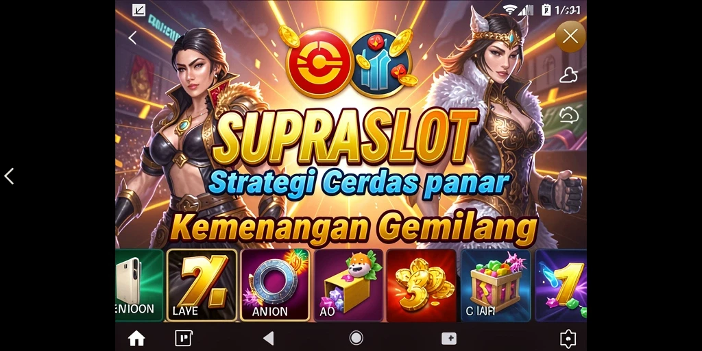 Tampilan gameplay menarik dari SUPRASLOT dengan elemen strategi.