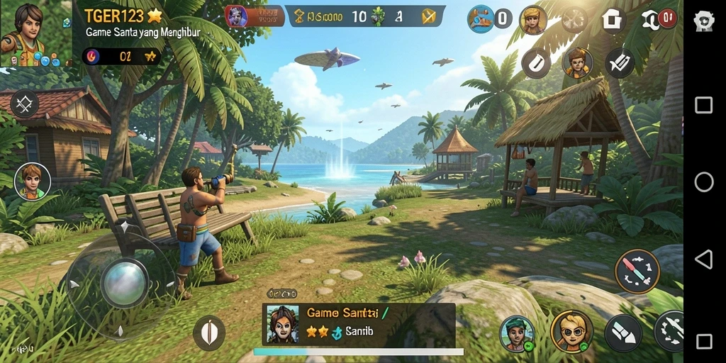 Screenshot gameplay TGER123 menunjukkan keseruan permainan casual.