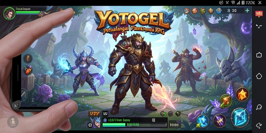 Tampilan gameplay seru dalam YOTOGEL dengan karakter dan monster yang menarik.